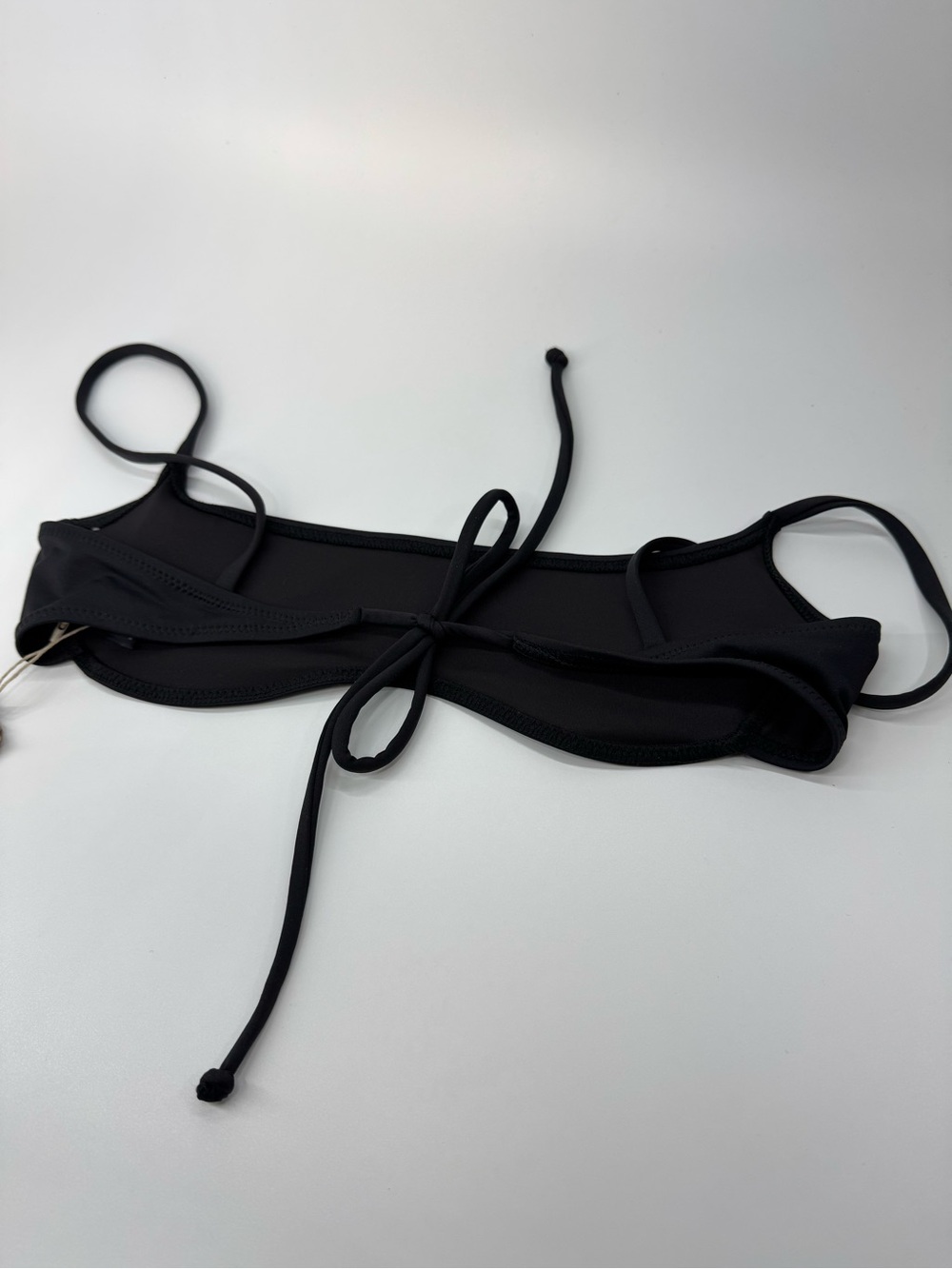SKIMS Recycled Swim Micro Scoop Bikini Top Onyx XS NWT - Picture 4 of 8